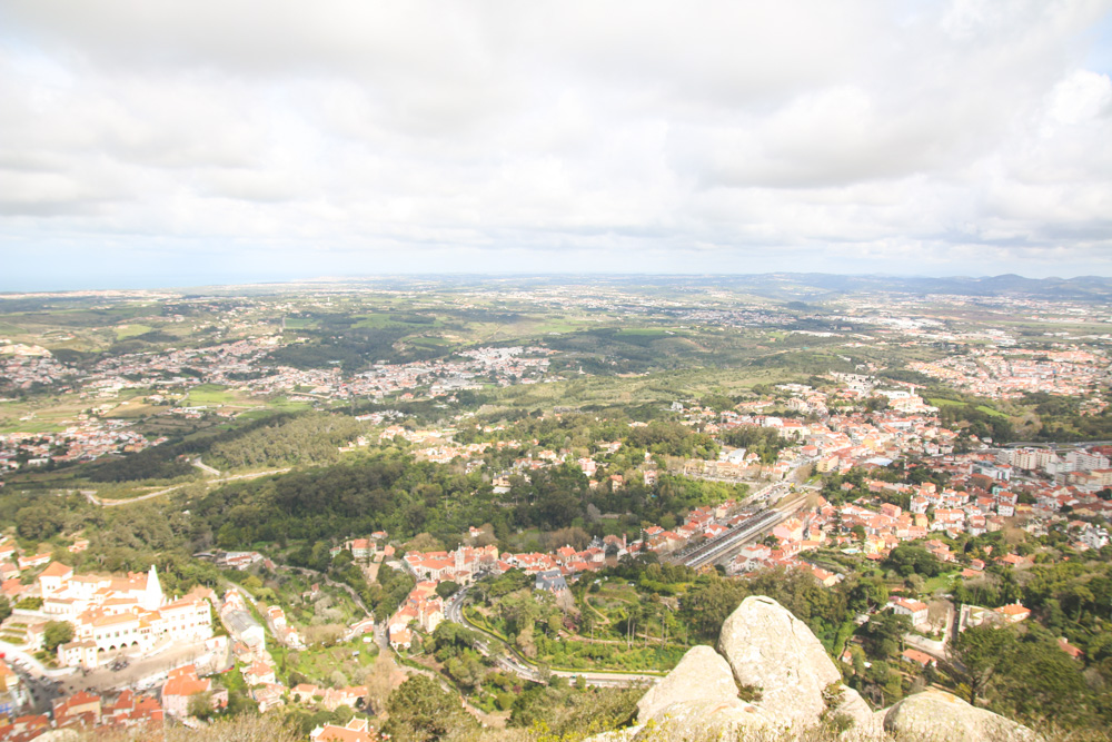 View from the Moorish Castle Walls in Sintra, Portugal