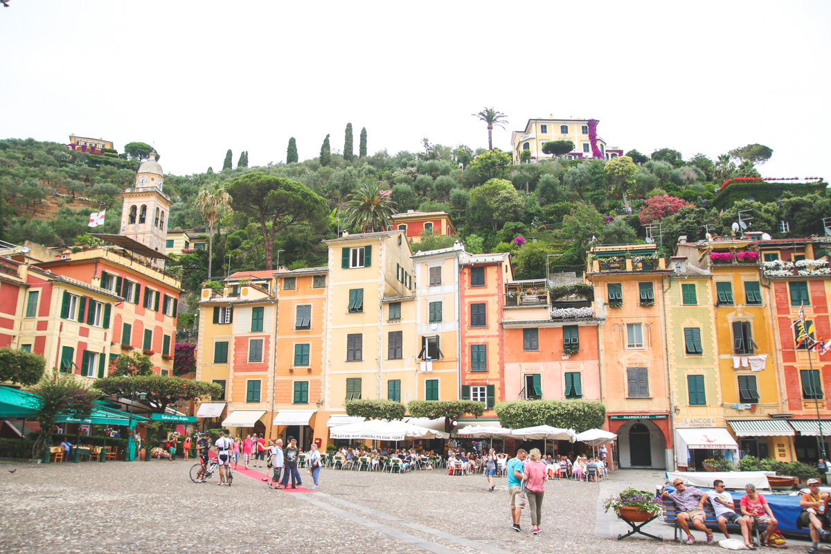 The Main Square in Portofino, Liguria, Italy.