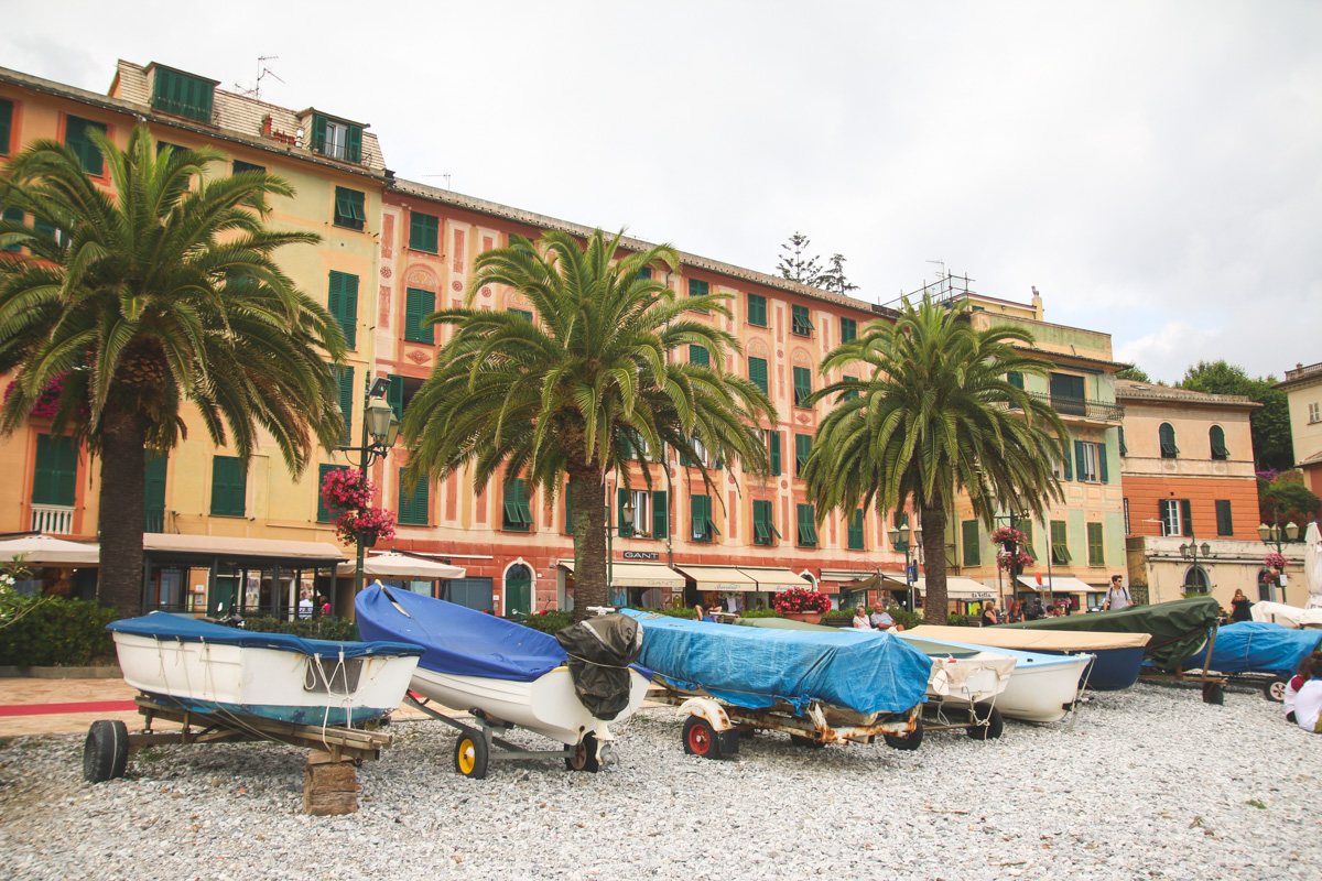 Colourful Buildings in Santa Margherita Ligure, Liguria, Italy