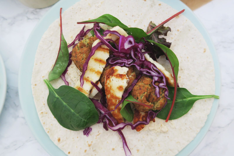 Falafel & Halloumi Wraps