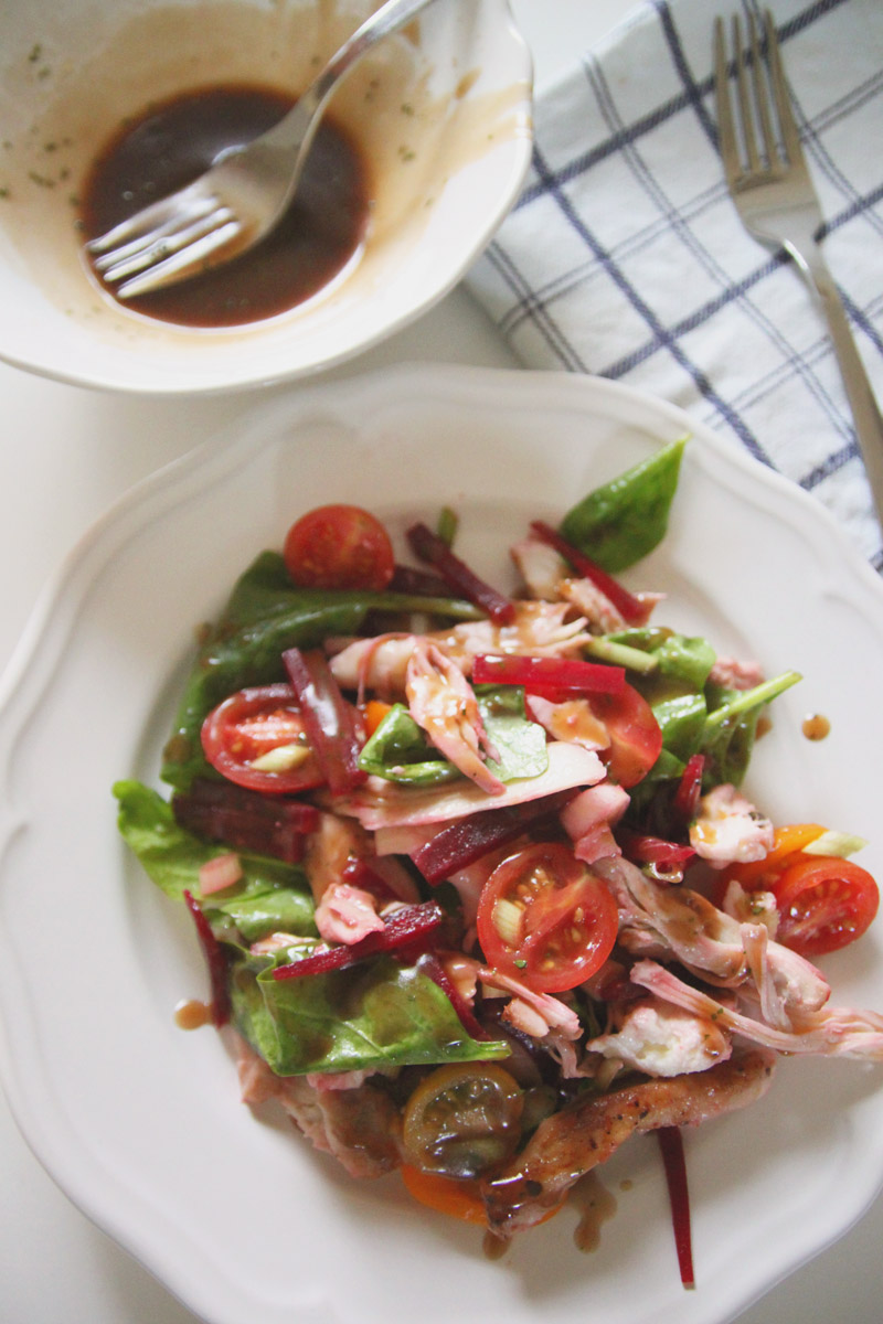 Chicken-Beetroot-Mozarella-Salad