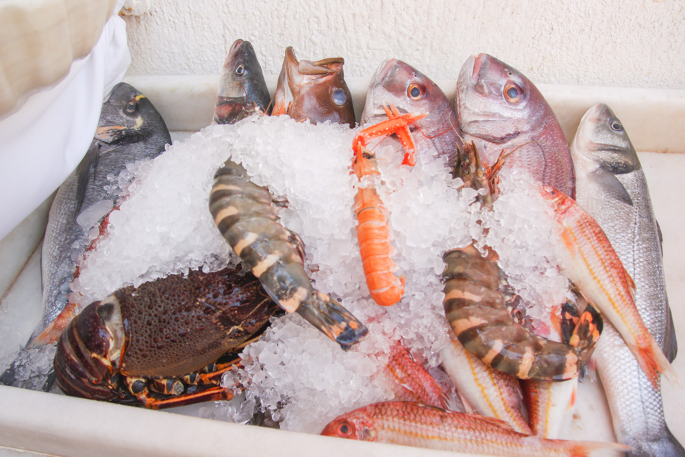 Fresh Fish in Mykonos Town, Greece
