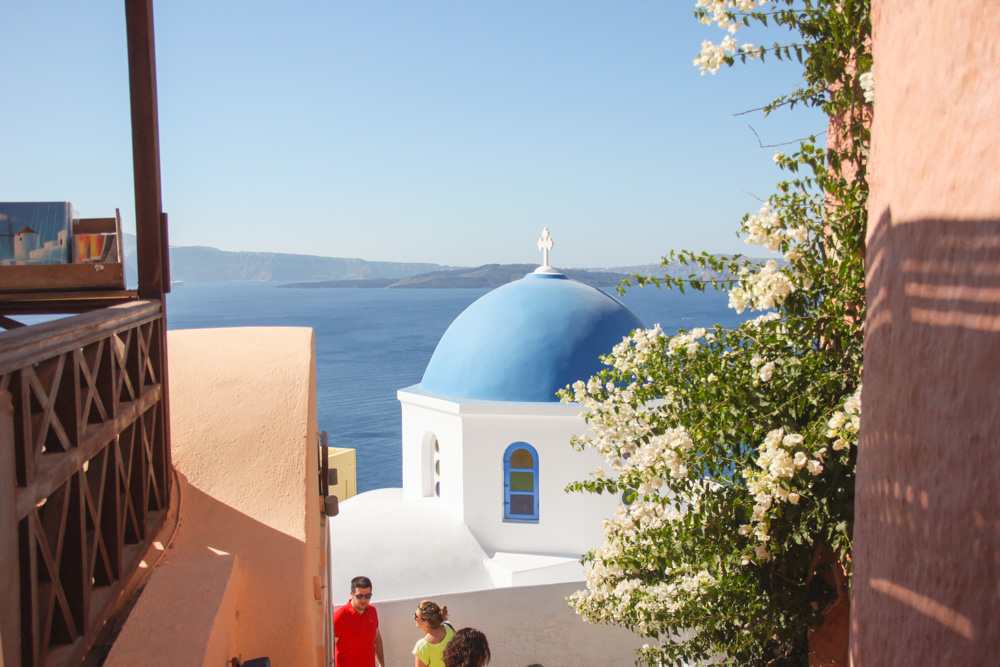 Blue Dome Church in Oia, Santorini