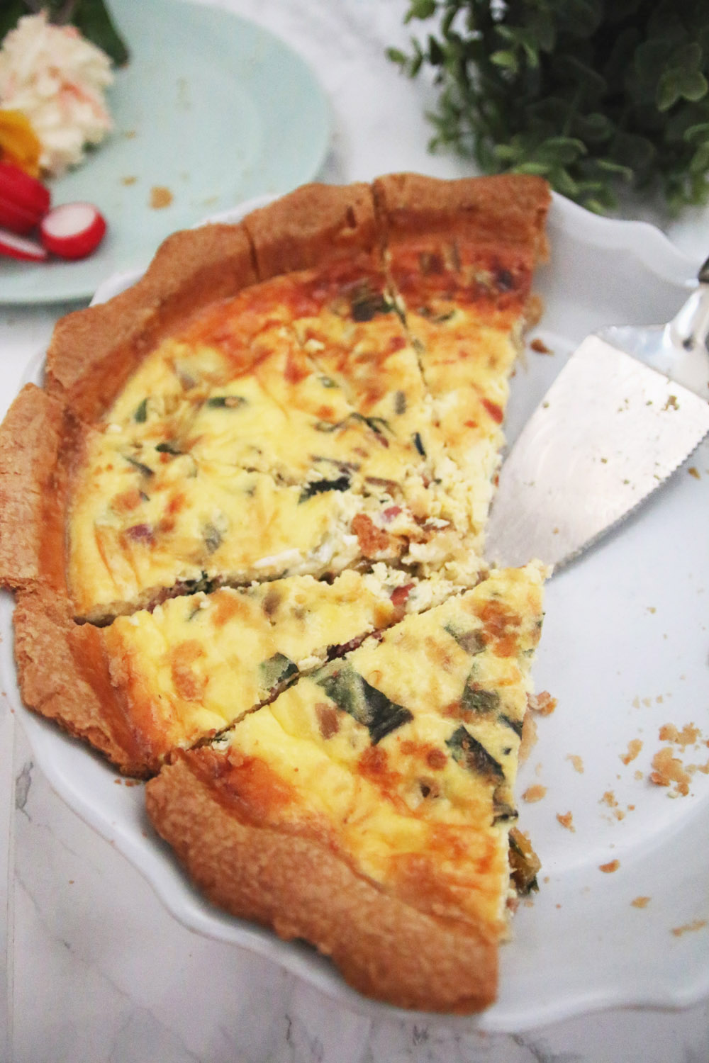 Recipe: Bacon & Rainbow Chard Quiche