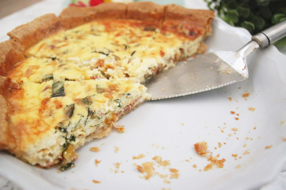 Recipe: Bacon & Rainbow Chard Quiche