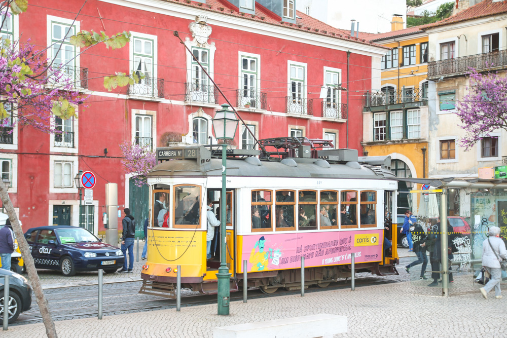 Portas do Sol Viewpoint in Alfama, Lisbon, Portugal