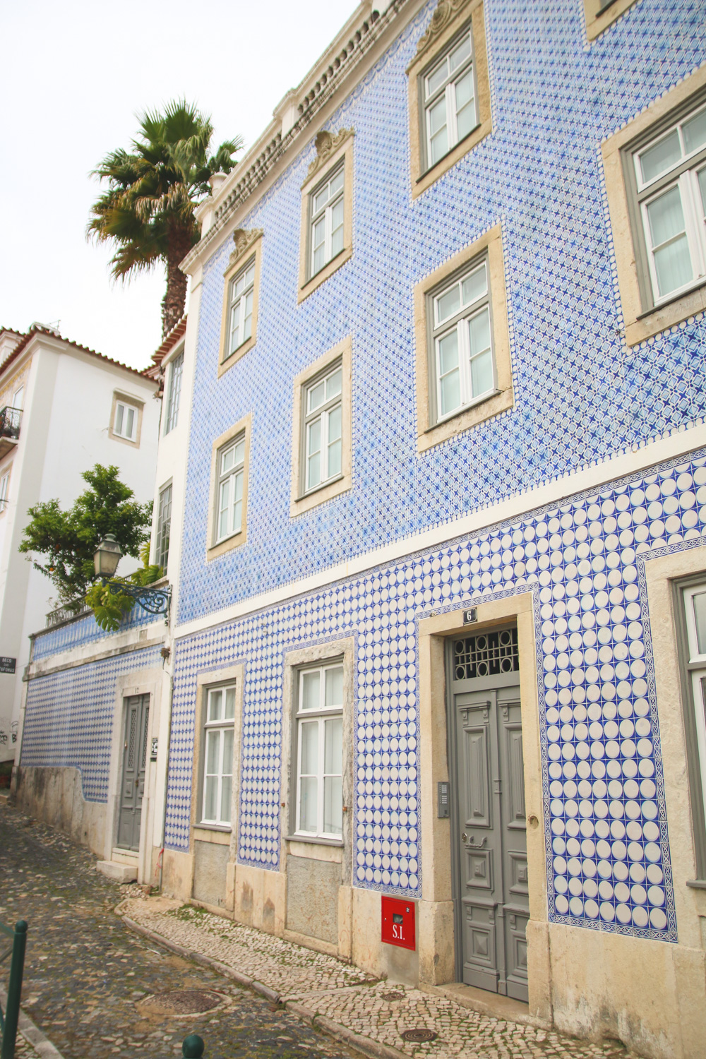 Tiled Builing in Alfama, Lisbon, Portugal