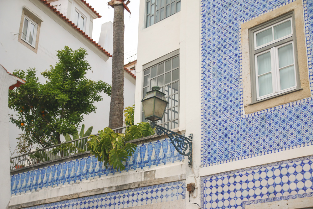 Tiled Builing in Alfama, Lisbon, Portugal