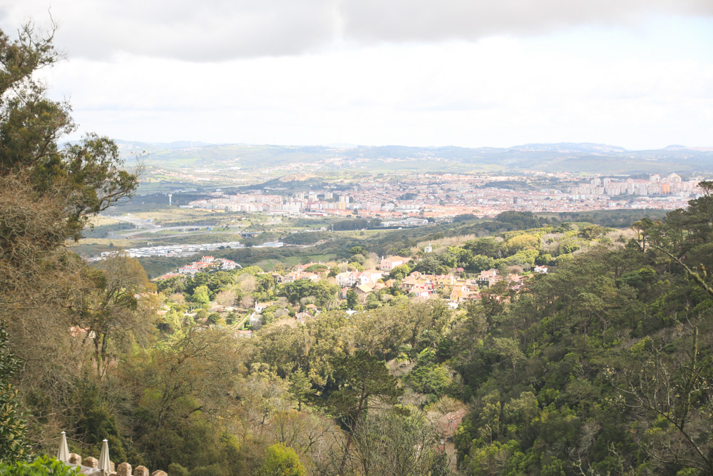 View from the Moorish Castle Walls in Sintra, Portugal