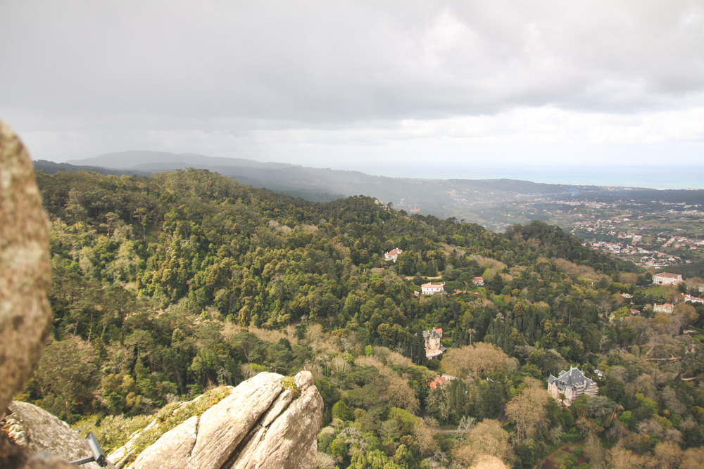 View from the Moorish Castle Walls in Sintra, Portugal