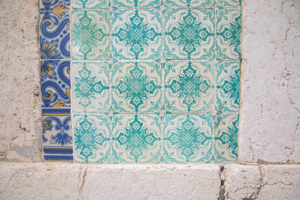 Tiles in Alfama, Lisbon, Portugal