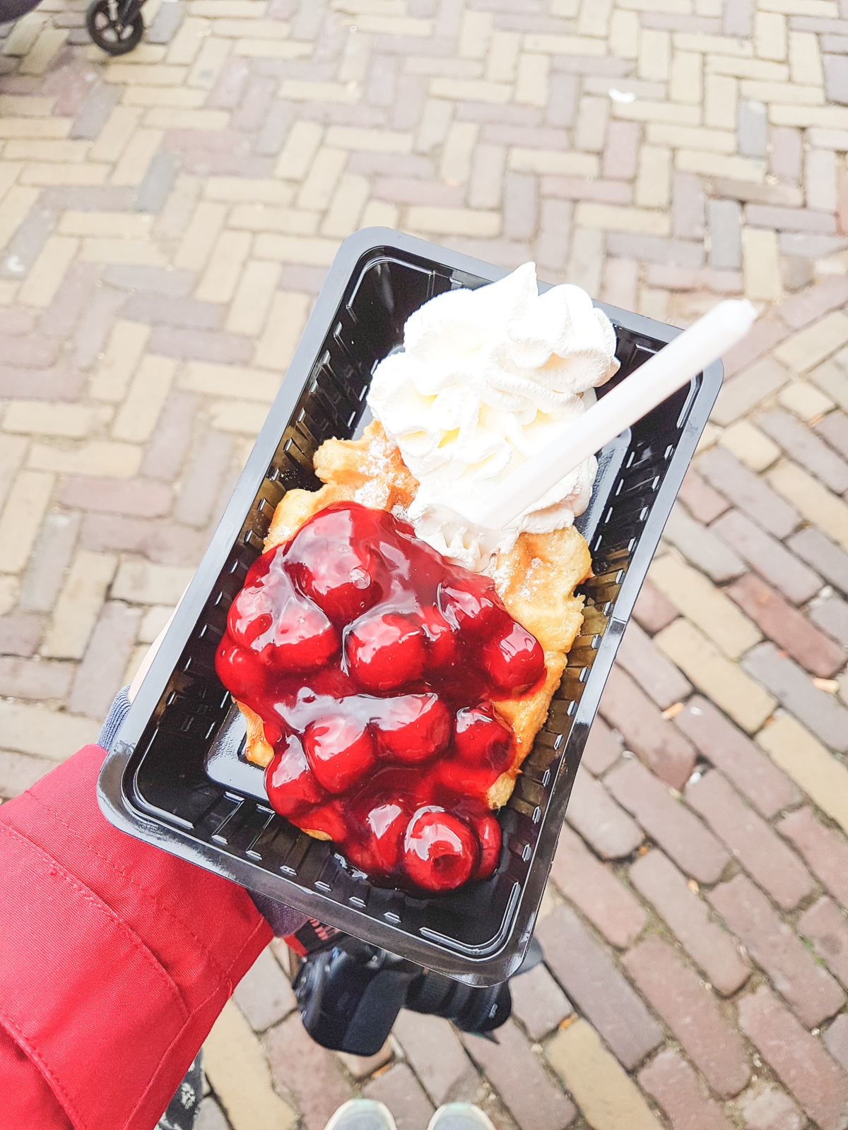 Dutch Wafels at Volendam Harbour, Holland, The Netherlands