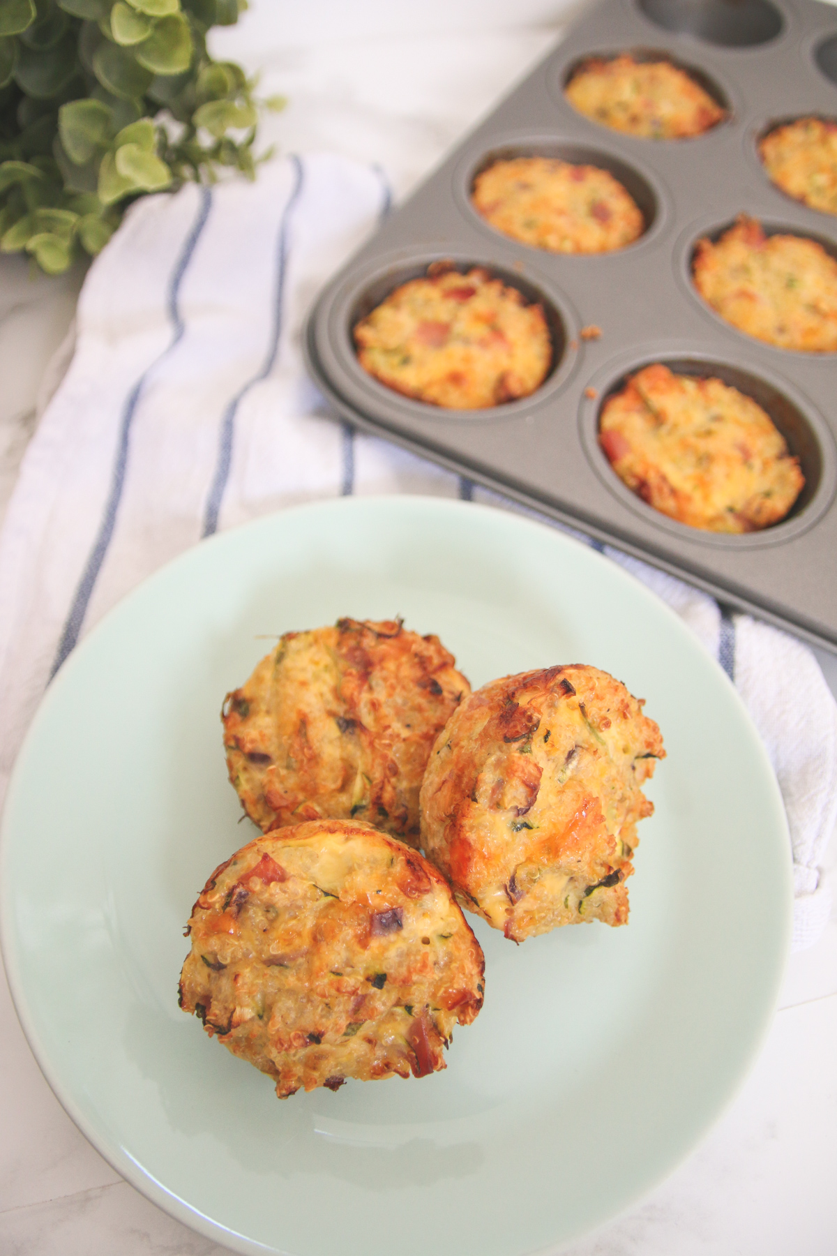 Ham & Cheese Quinoa Muffins