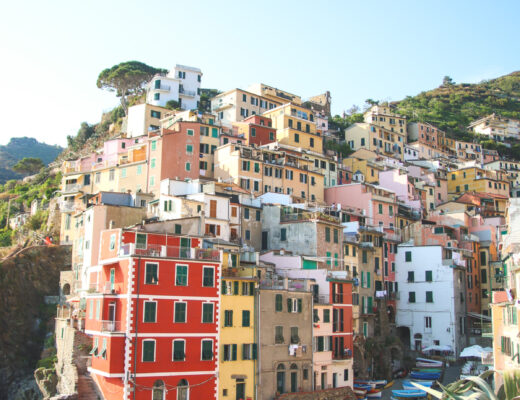 The Colourful Buildings of Riomaggiore in Cinque Terre, Ligurai Region, Italy