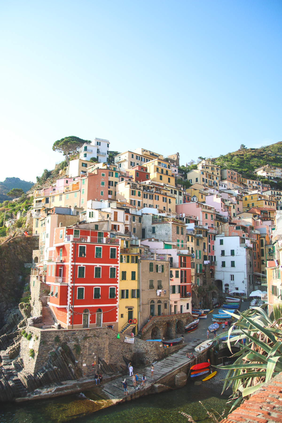 The Colourful Buildings of Riomaggiore in Cinque Terre, Ligurai Region, Italy