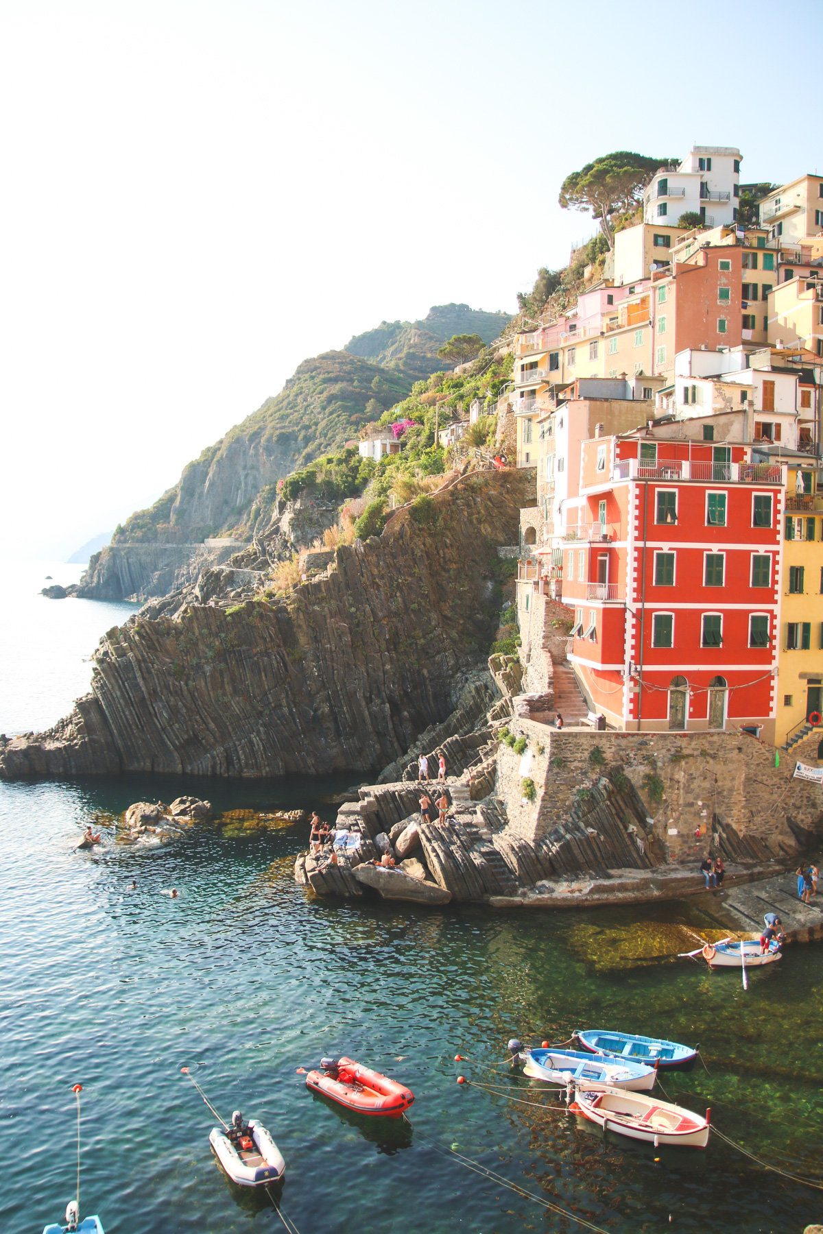 The Colourful Buildings of Riomaggiore in Cinque Terre, Ligurai Region, Italy