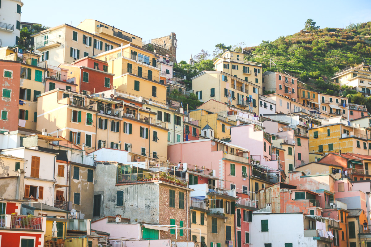 The Colourful Buildings of Riomaggiore in Cinque Terre, Ligurai Region, Italy