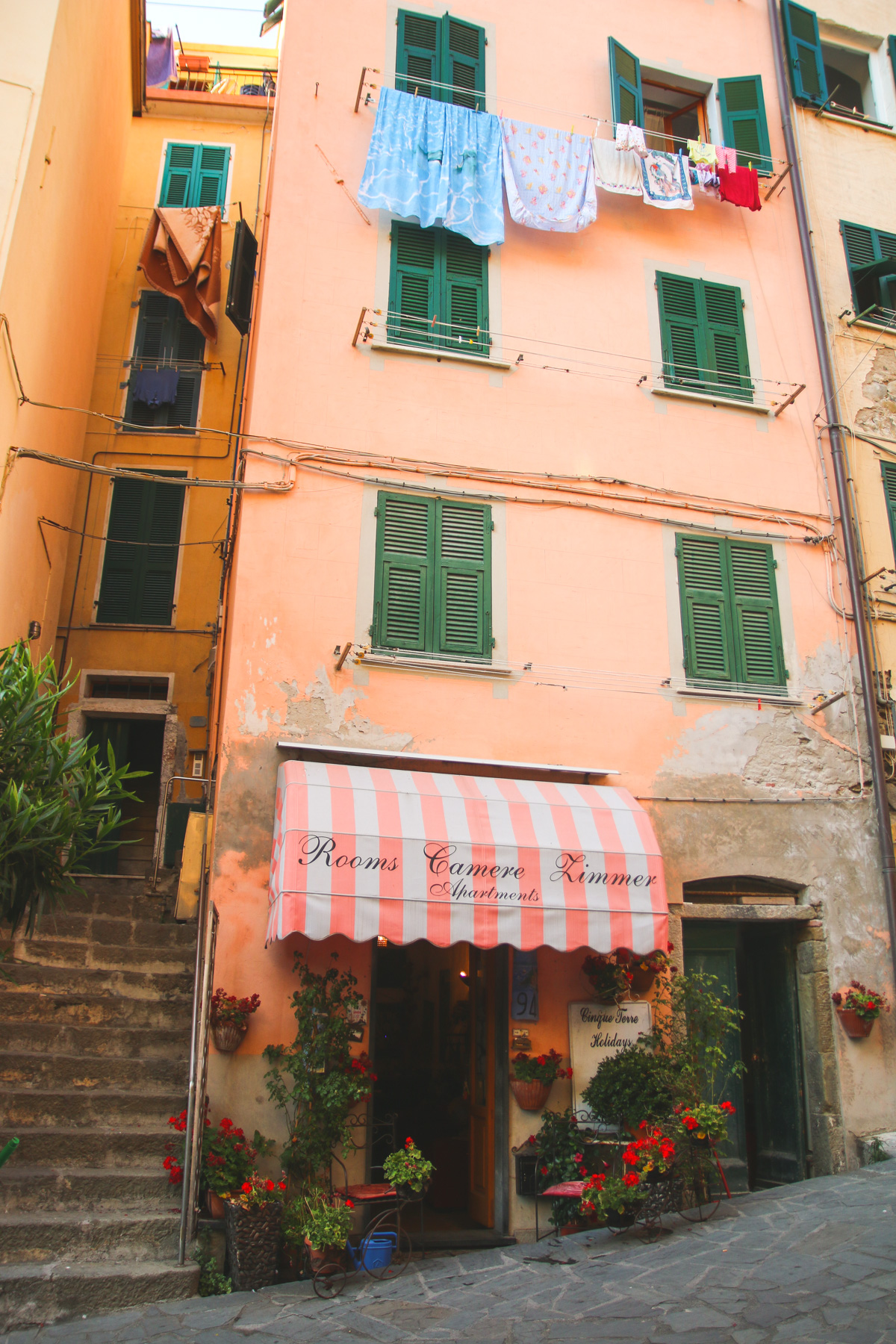 The Colourful Buildings of Riomaggiore in Cinque Terre, Ligurai Region, Italy