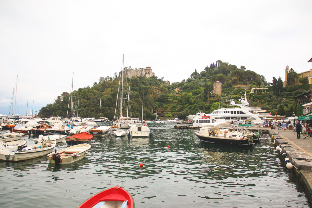 Yachts in Portofino Harbour, Liguria, Italy