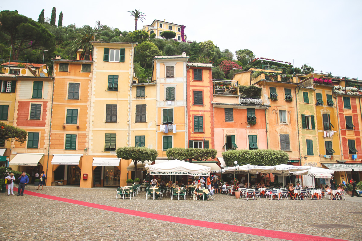 The Main Square in Portofino, Liguria, Italy.