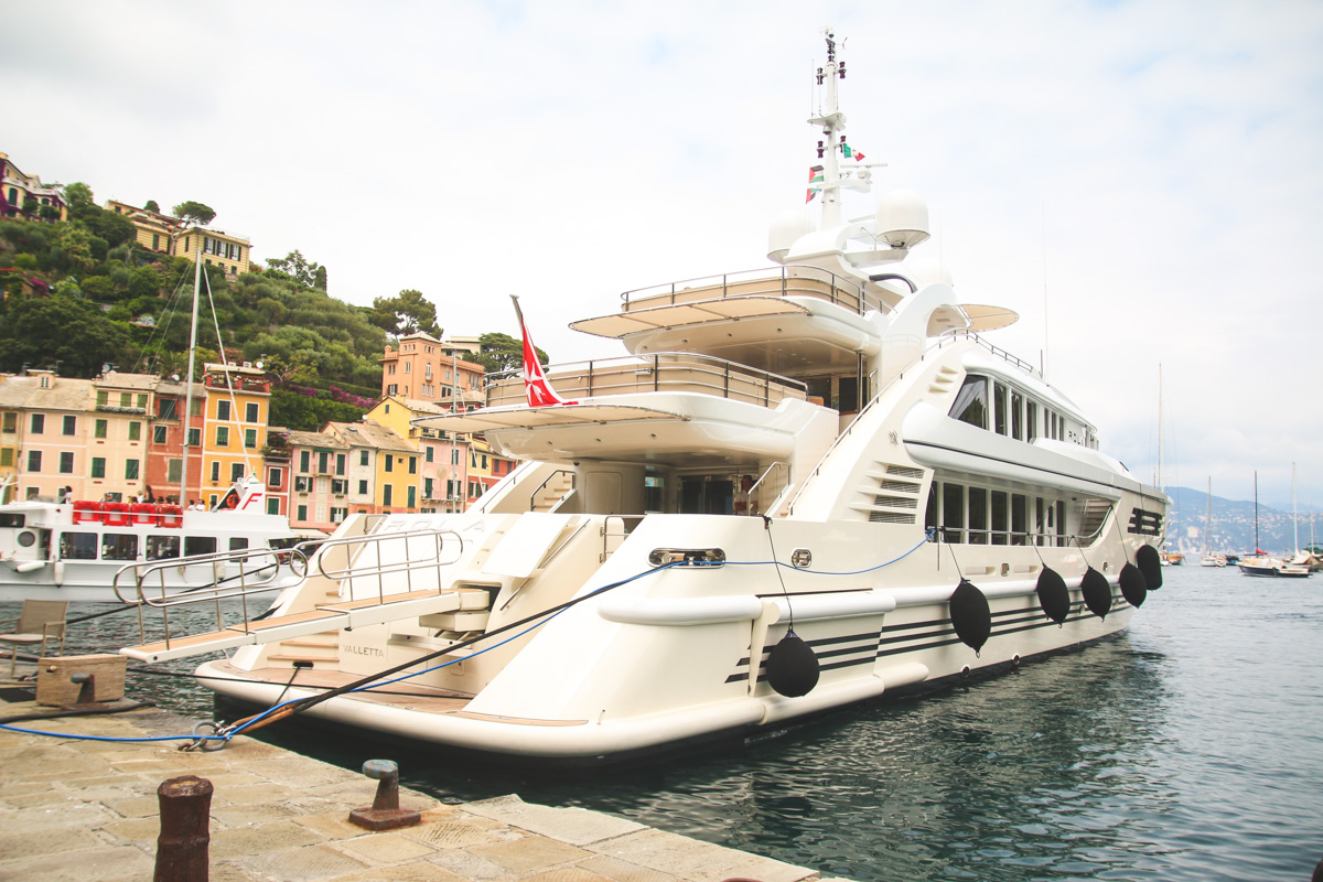 Yachts in Portofino Harbour, Liguria, Italy