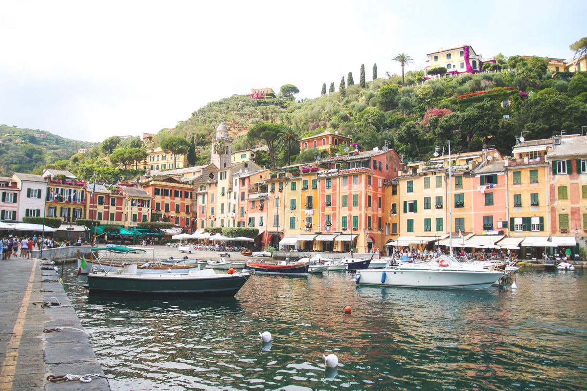 Yachts in Portofino Harbour, Liguria, Italy