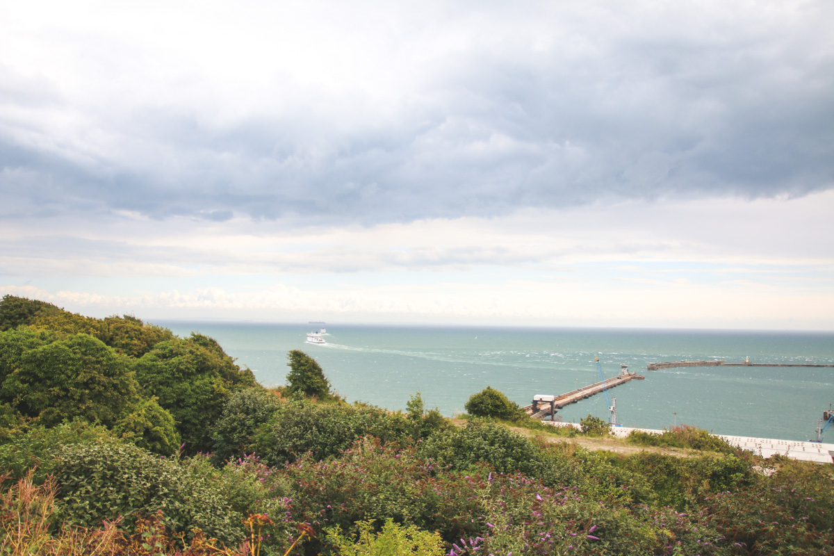 Dover Ferry Port from the White Cliffs of Dover
