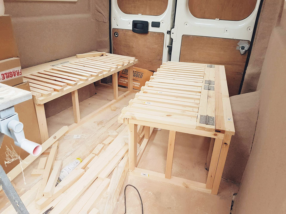 Campervan Bedframe building