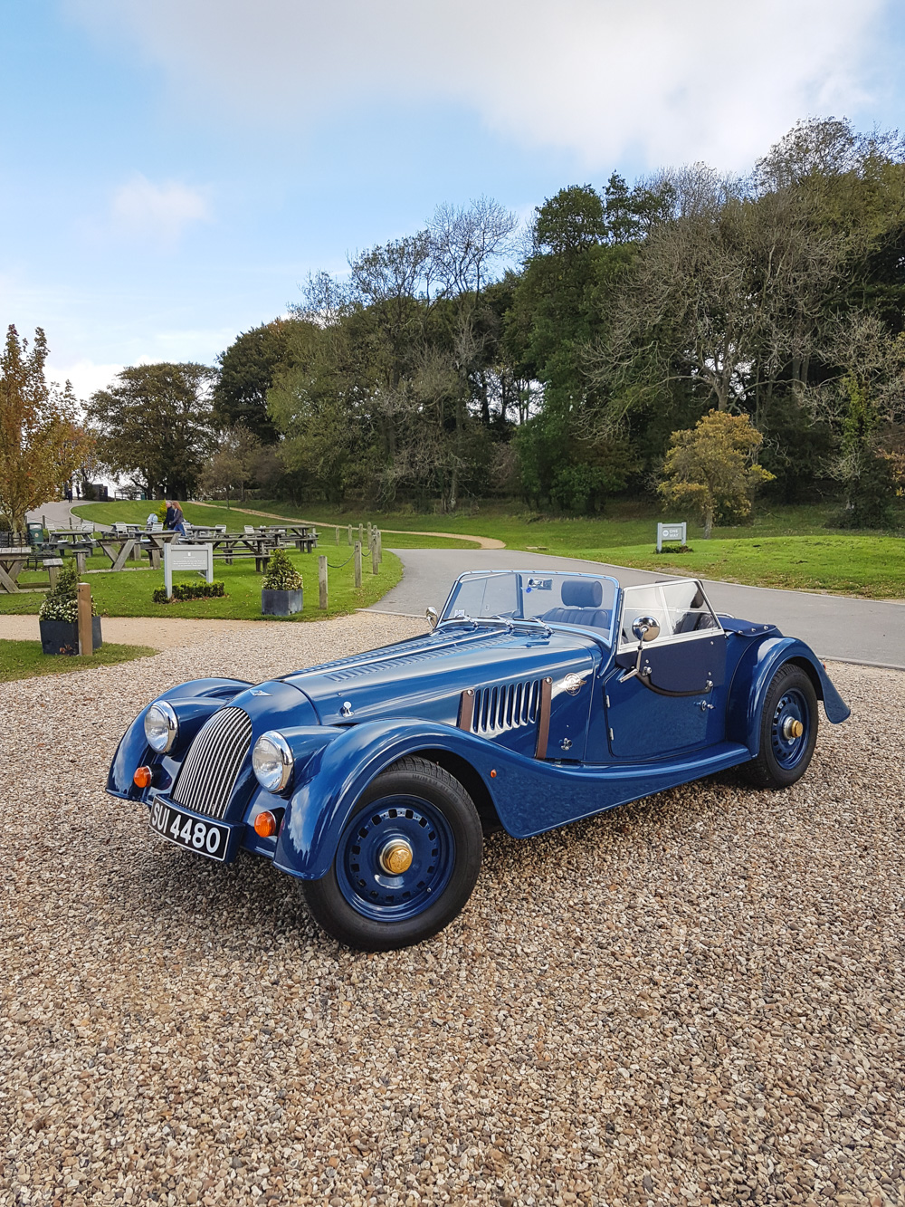 Vintage Car at Broadway Tower, The Cotswolds