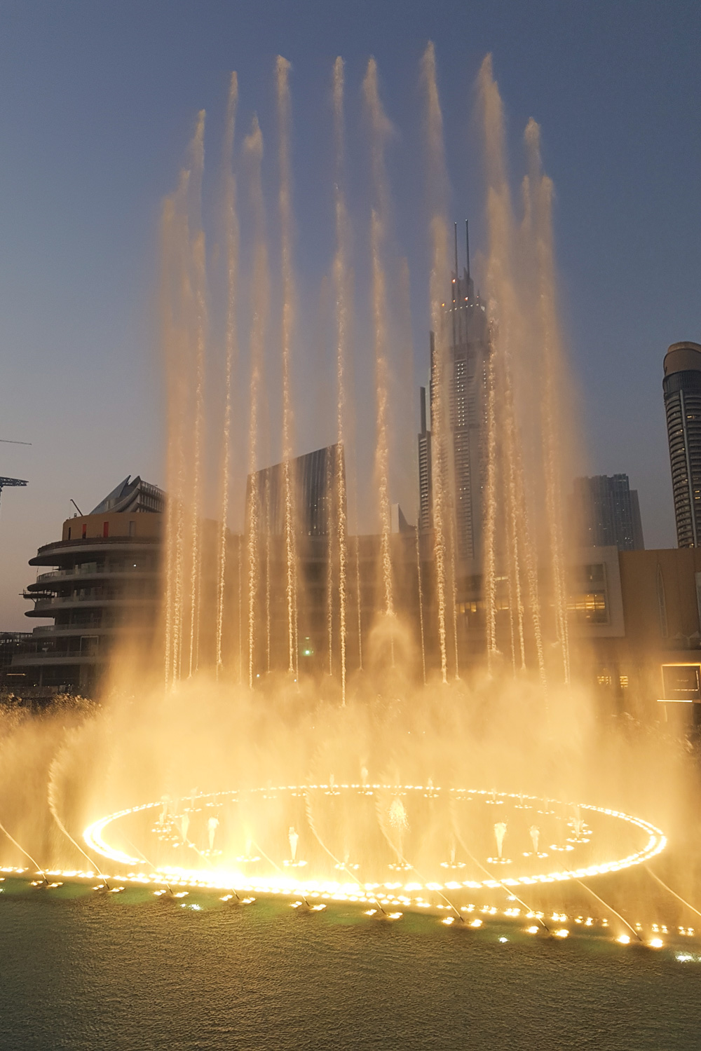 Dubai Fountain at Sunset