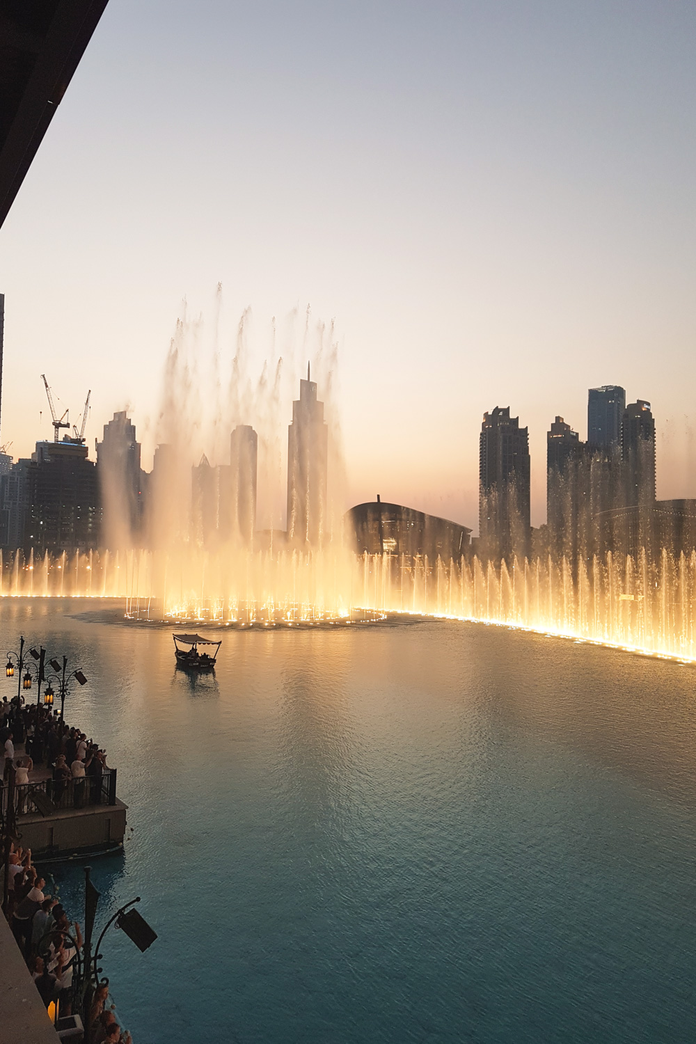 Dubai Fountain at Sunset