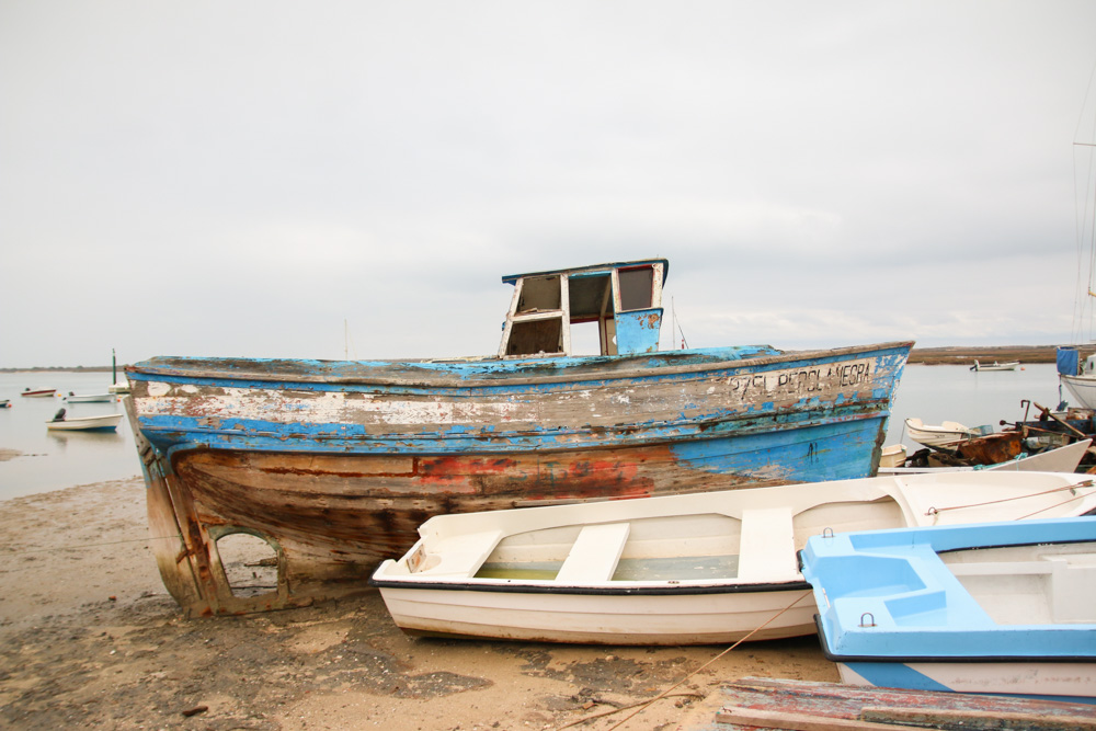 Boats in Santa Luzia, Portugal