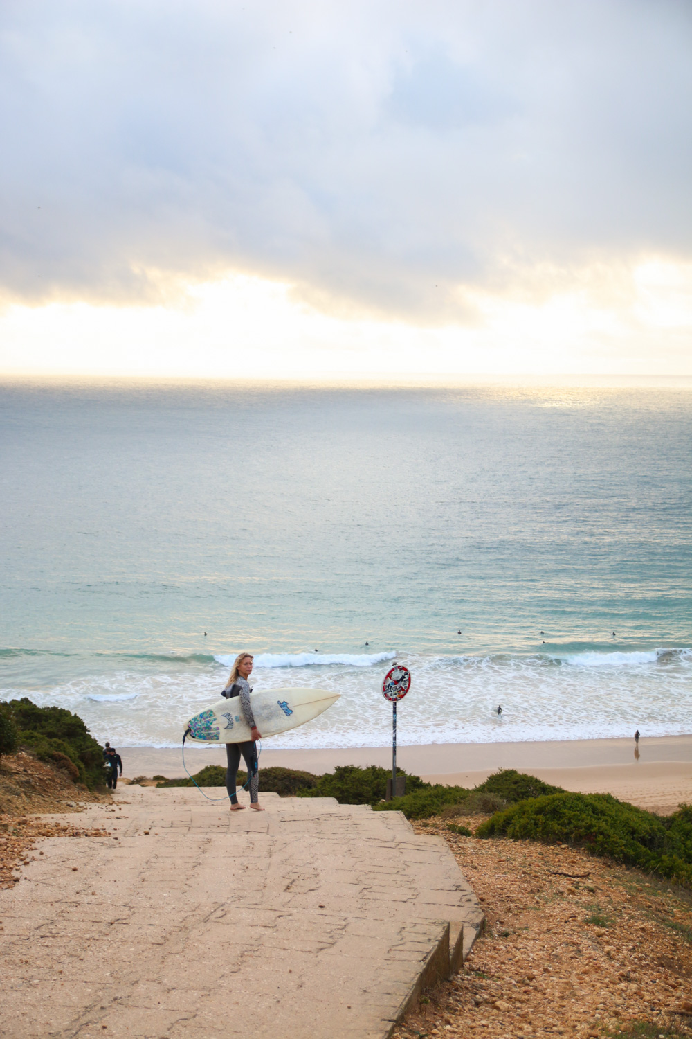 Surfers at Cabo St Vincent, The Algarve