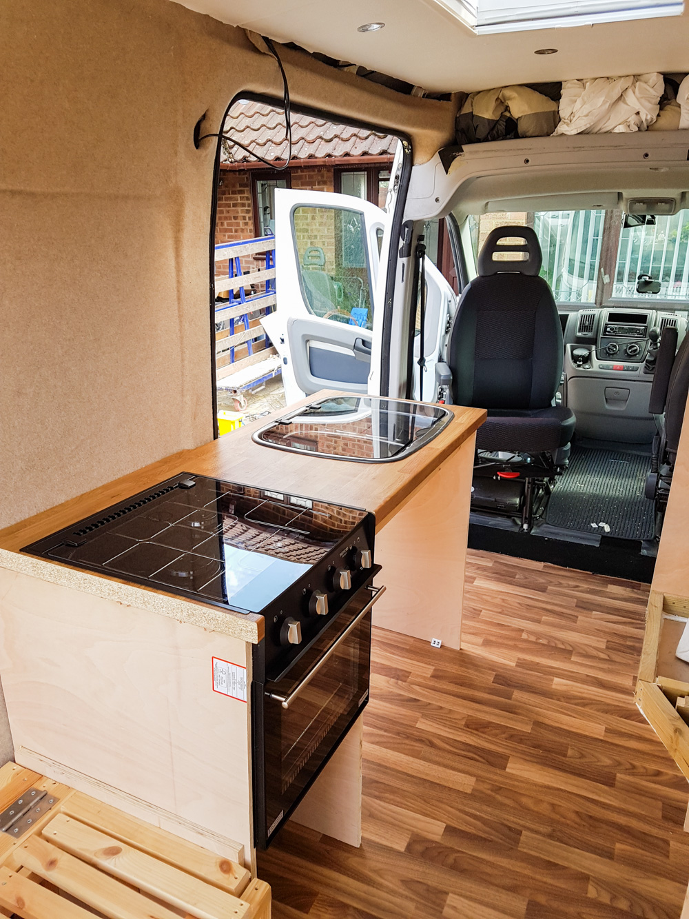 Campervan Conversion Fitting the Kitchen Appliances