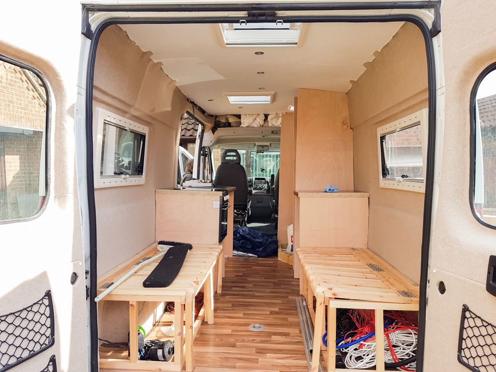 Campervan Conversion Fitting the Kitchen Appliances