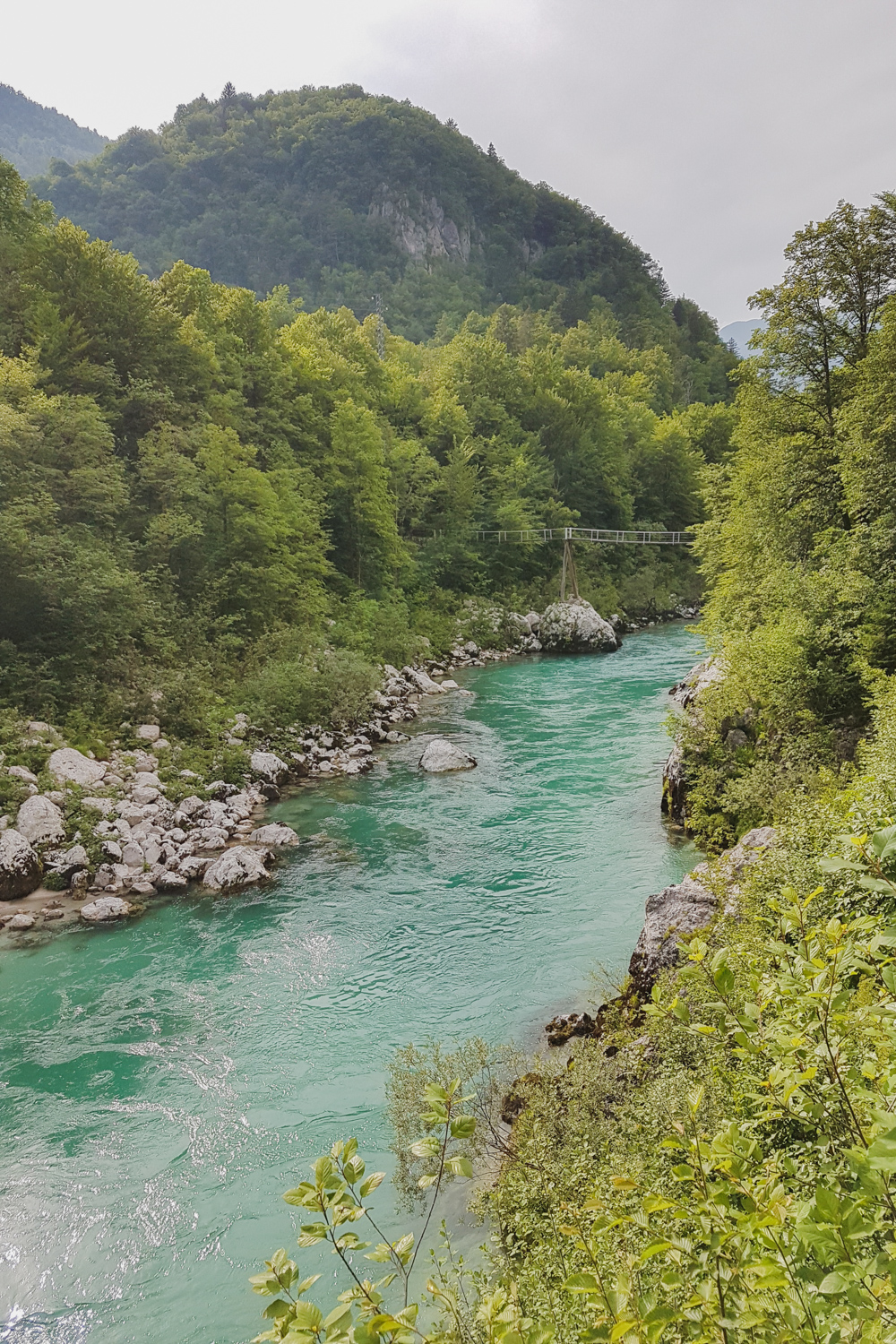 Soca River in Kobarid, Slovenia