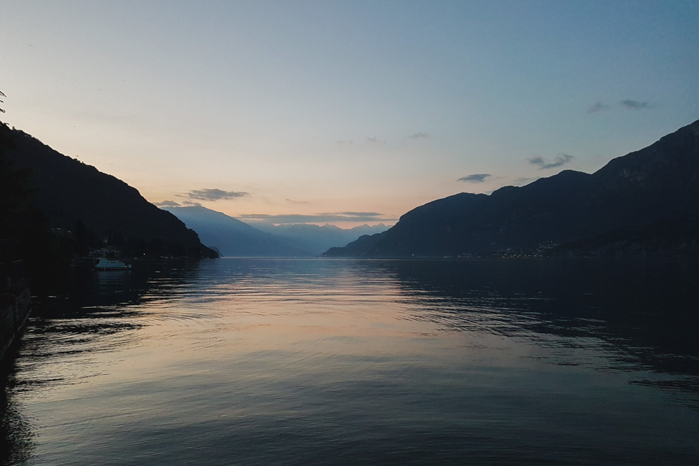 Sunset at Lake Como Italy