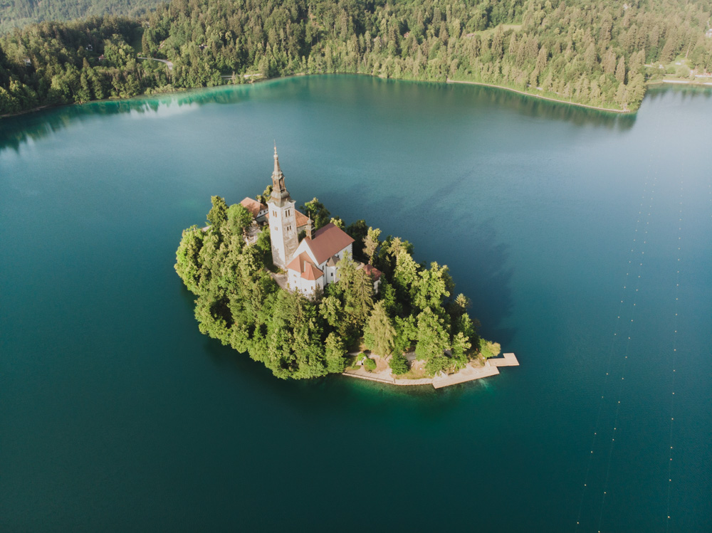 Lake Bled Drone Photo, Slovenia
