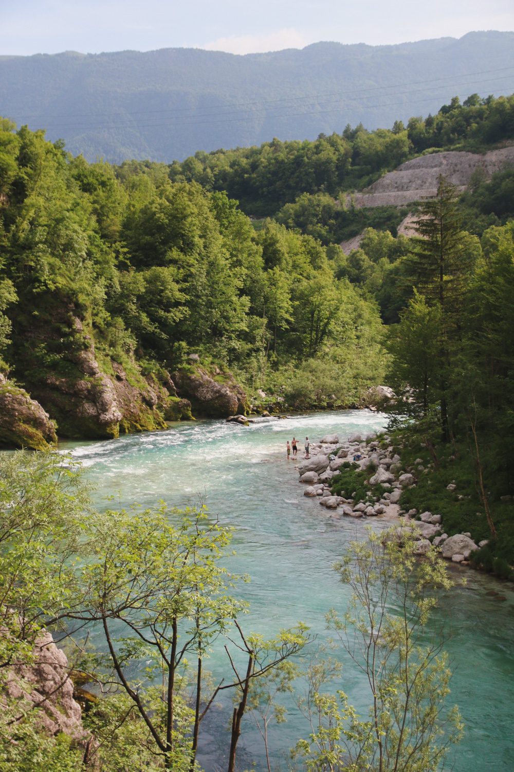 Soca River in Kobarid, Slovenia