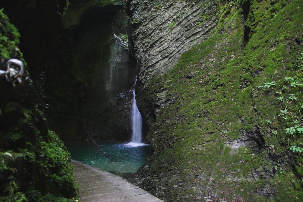 Slap Kozjak waterfall at Kobarid, Slovenia