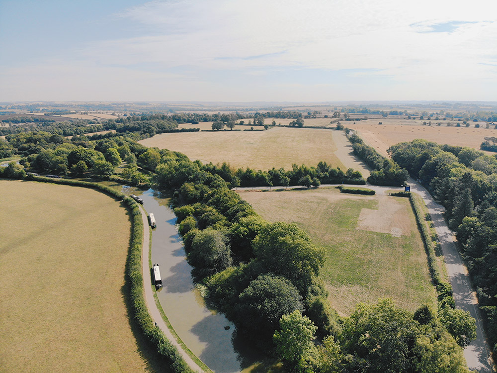 Foxton Locks from above