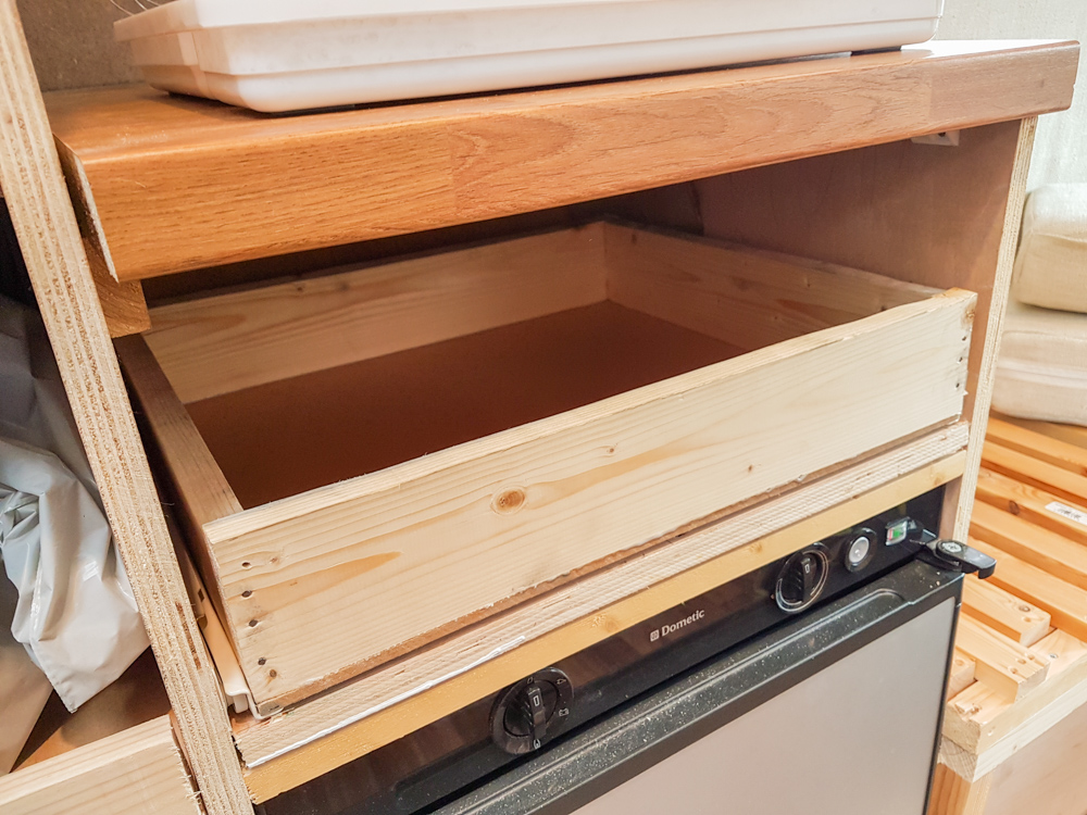 Van Conversion Making Drawers