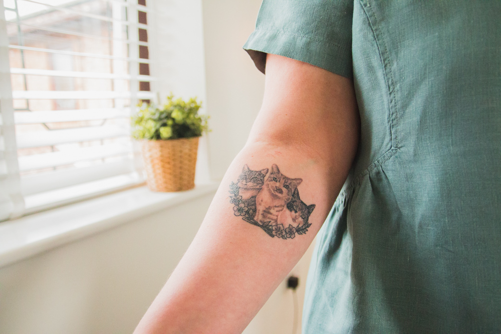 Three Cat Tattoo on Forearm