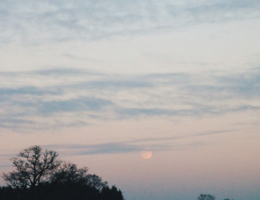 Sunset with the Moon