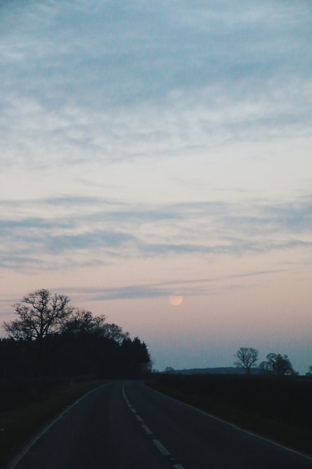 Sunset with the Moon