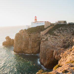 Cape St Vincent Lighthouse at Sunset