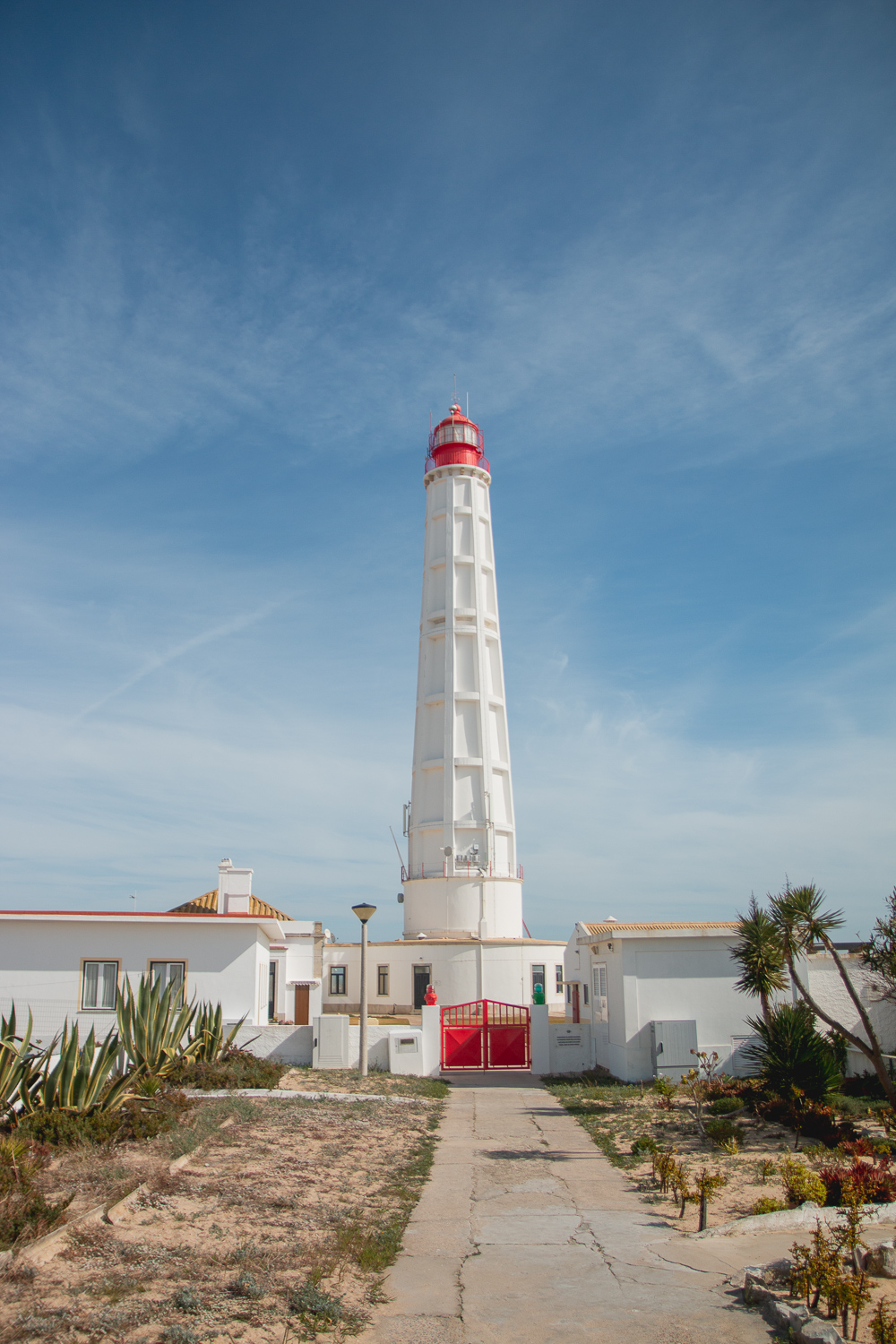 Cabo de Santa Maria Lighthouse in Culatra Island, The Algarve