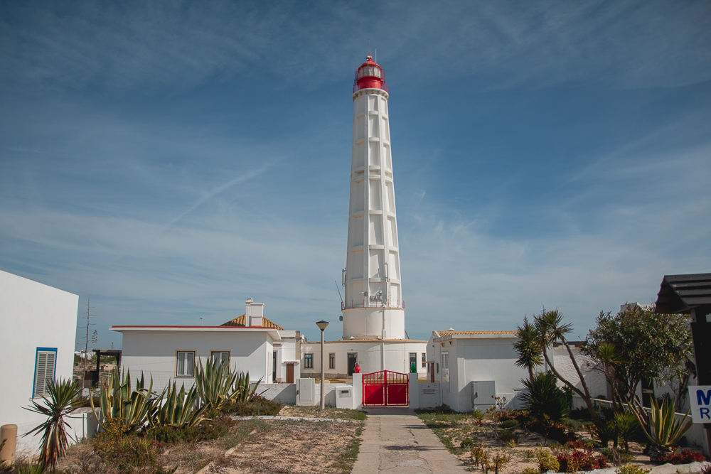 Cabo de Santa Maria Lighthouse in Culatra Island, The Algarve