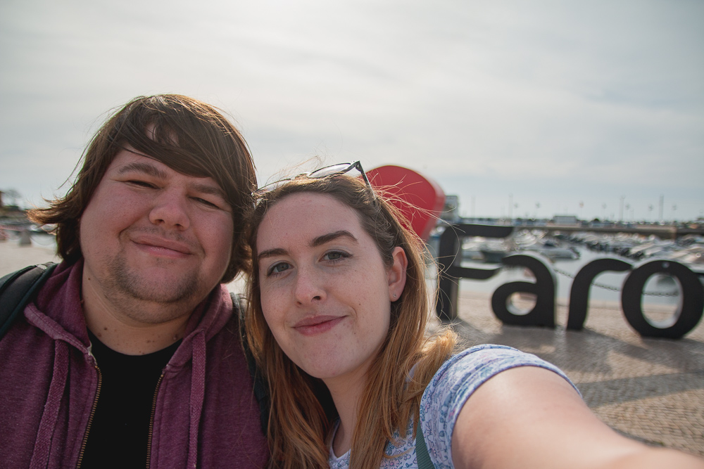 Exploring the streets of Faro in the Algarve, Portugal