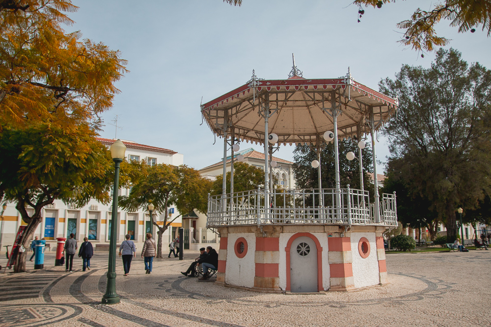 Exploring the streets of Faro in the Algarve, Portugal